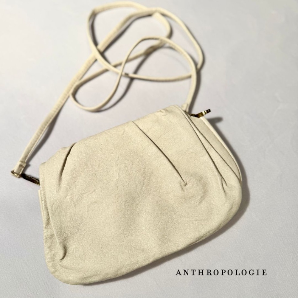Anthropologie Crossbody / Clutch Cream Purse